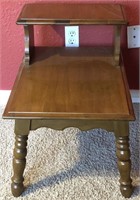 Vintage Wooden Two Tier End Table