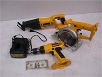 Lot of Dewalt 18V Power Tools w/ Charger - No