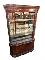 1930's Curved English Display Cabinet