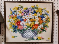 Still Life Needlepoint Artwork in Frame