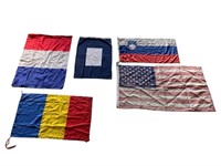 (5) Vintage Nylon Flags