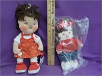 2 Campbell's cloth dolls