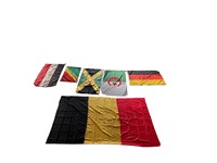 (6) Vintage International Nylon Flags