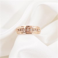 .30 Ct Diamond Channel Set Band Ring 10 Kt