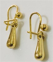 Vintage Gold Earrings Petite Elegant Jewelry