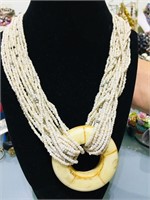 Vintage Iris Apfel multi strand beaded necklace