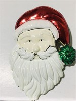 Vintage Best Metal Santa Pin Brooch