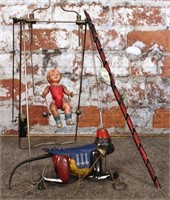 3 Vintage Wind-Up & Gravity Toys, Japan celluloid