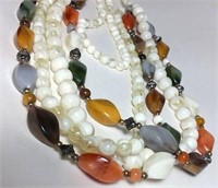 VINTAGE STATEMENT MULTI LAYERS NECKLACE COLORFUL