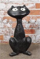 A Large Cast Iron Cat Doorstop, early 20th C, Vg