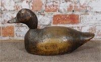 A Vintage Carved Wood Duck Decoy w. hollow body,