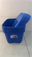 10 Gallon Totes with Lids (6)