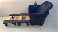 Storage Totes (3) and Moving Dolly’s (2)