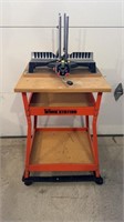 Craftsman Miter Saw on Table and Rollers