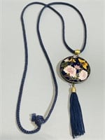 Vintage Japanese Cloisonné Blue Enamel Butterfly