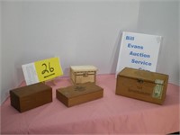 Cigar with Stamp & Other Wooden Boxes