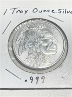 1 Troy Ounce Silver Round Buffalo