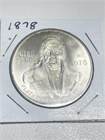 1878 100 Peso Mexican 74% Silver
