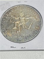 1968 Olympic 25 Peso Silver