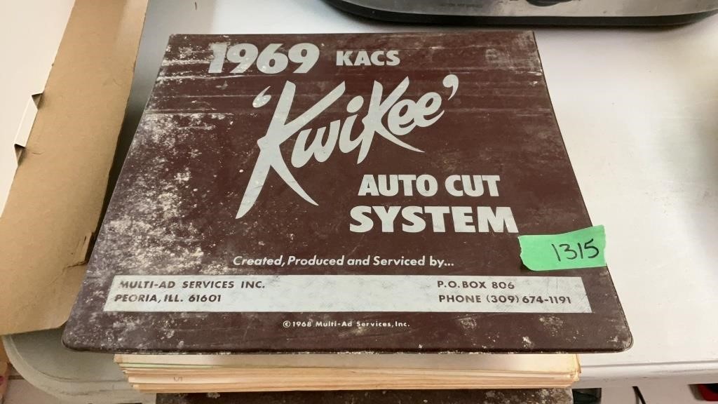 1969 KACS Auto Cut System Binder only