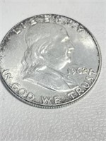 1962-D Ben Franklin 1/2