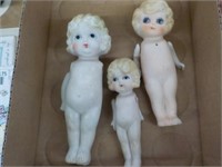 3 Small bisque dolls as is