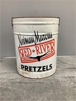 Red River Pretzel Can   No Lid   NOT SHIPPABLE