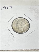 1917 Mercury Dime 90% Silver