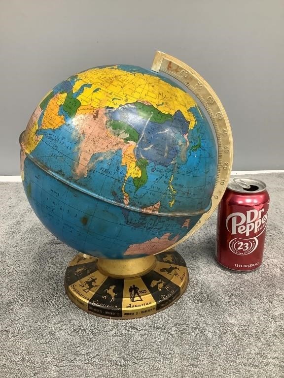 Vintage Metal Globe