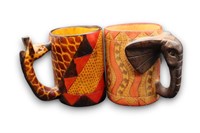 African Hand Carved Cups