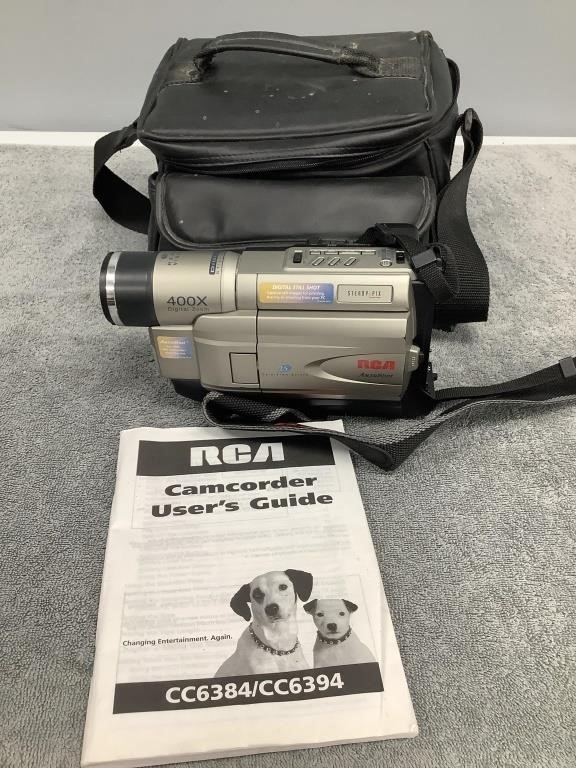 RCA Camcorder w/ Bag, Tapes, Manual, Batteries