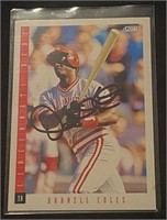 1993 Darnell Cole’s signed Baseball Card