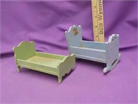 Small wood cradle, doll bed