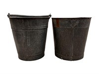 (2) French Zinc Buckets