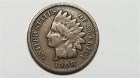 1908 S Indian Head Cent Penny High Grade Very Rare