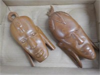 2 Wood carved masks
