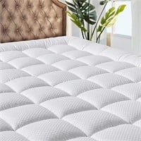 MATBEBY Bedding Quilted Fitted King Mattress Pad C