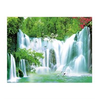 AMUGISH Waterfalls in Forest Green Plants Natural