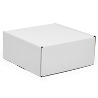 10ea - 12 X 9 X 4 White Corrugated Tuck Top Box-Pk