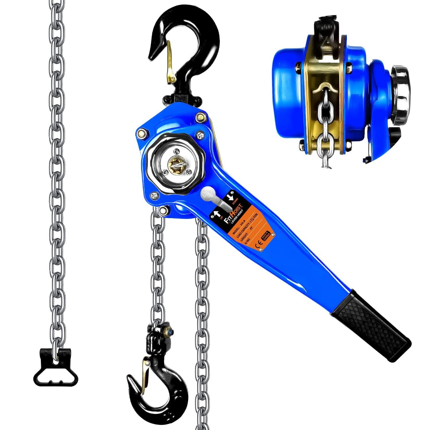 FITHOIST Lever Chain Hoist 3300LBS Capacity 10FT M