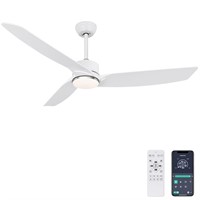 Ohniyou 56 Inch White Ceiling Fan with Lights, Mod