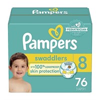 Pampers Swaddlers Diapers - Size 8, One Month Supp