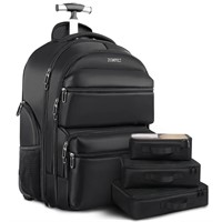 ZOMFELT Rolling Backpack, 17.3 inch Laptop Backpac