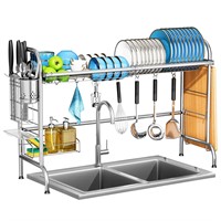 MOUKABAL Over The Sink Dish Drying Rack, Large Sta