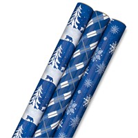 Hallmark Winter Wrapping Paper with Cutlines on Re