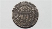 1865 2c Two Cent Piece High Grade