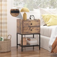 Nightstand with Charging Station and 3 USB Ports,