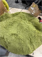 $24  Grass Green Round Rug 4'X4'  Furry Carpet