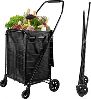 $65  Foldable Shopping Cart  120lbs  Black