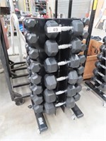 F45 Dumbbell Set on Mobile Rack, 1kg - 20Kg